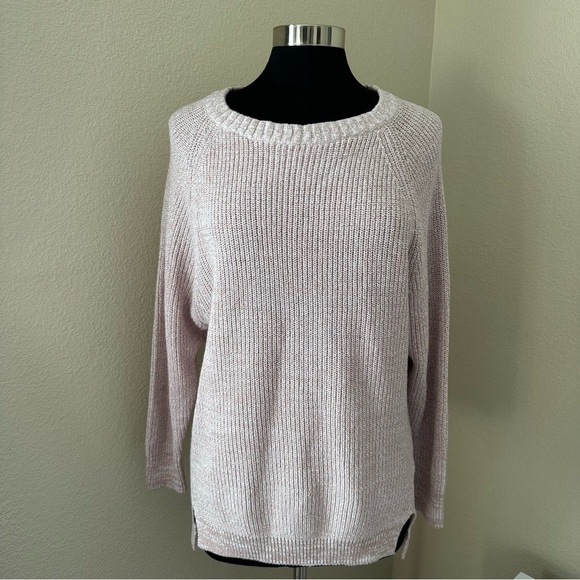 NWT Express Pink Ribbed Sweater Tunic - Picture 1 of 9